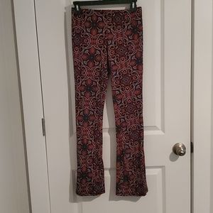 Colorful Patterned Flare-Leg Bottoms